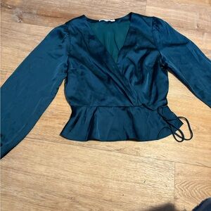 Abercrombie & Fitch Teal Wrap Blouse